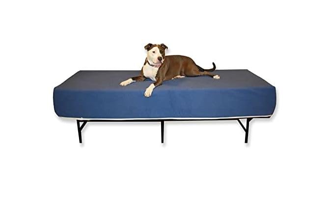 Dog Bed Mattress Extender for King Beds - Customizable Freestanding Bedside Pet Cosleeper for Dogs & Cats - Multiple Height & Color Options - Extension of Bedding for Pets (12" Height Dog Bed, Gray)