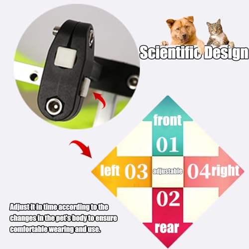 All Terrain Dog Wheelchair for Back Legs - 2-Wheel Pet Mobility Aid, Adjustable Lightweight Dog Leg Brace, Hip Support for Active Dogs, Enhance Pet Mobility