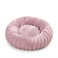 Soft Rose Round Dog Bed for Small/Medium Dogs 15" Diameter Fall & Winter Cozy