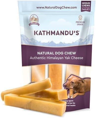 Yak Cheese Himalayan Yak Chews, Long-Lasting Hard Chew for Dogs, 20 Count