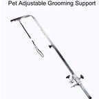 105cm Pets Grooming Bracket with Sling Adjustable Steel Suspender Grooming Table Arm Support Dog Cat Holder for Bath Desk