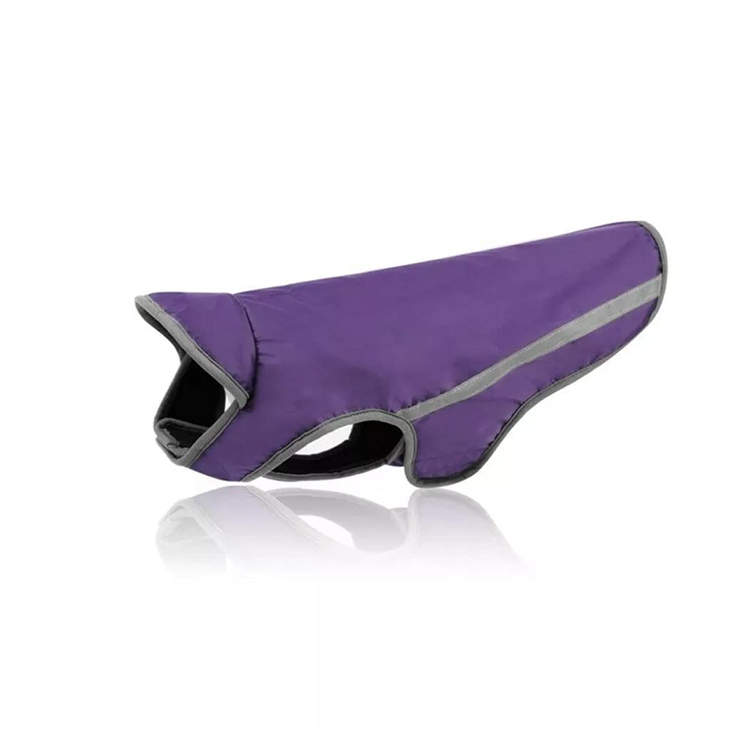 Dog Winter Coat Dog Coat Reflective pet Clothes Large Dog Clothes Warm Fleece Padded pet Clothes (Purple L)
