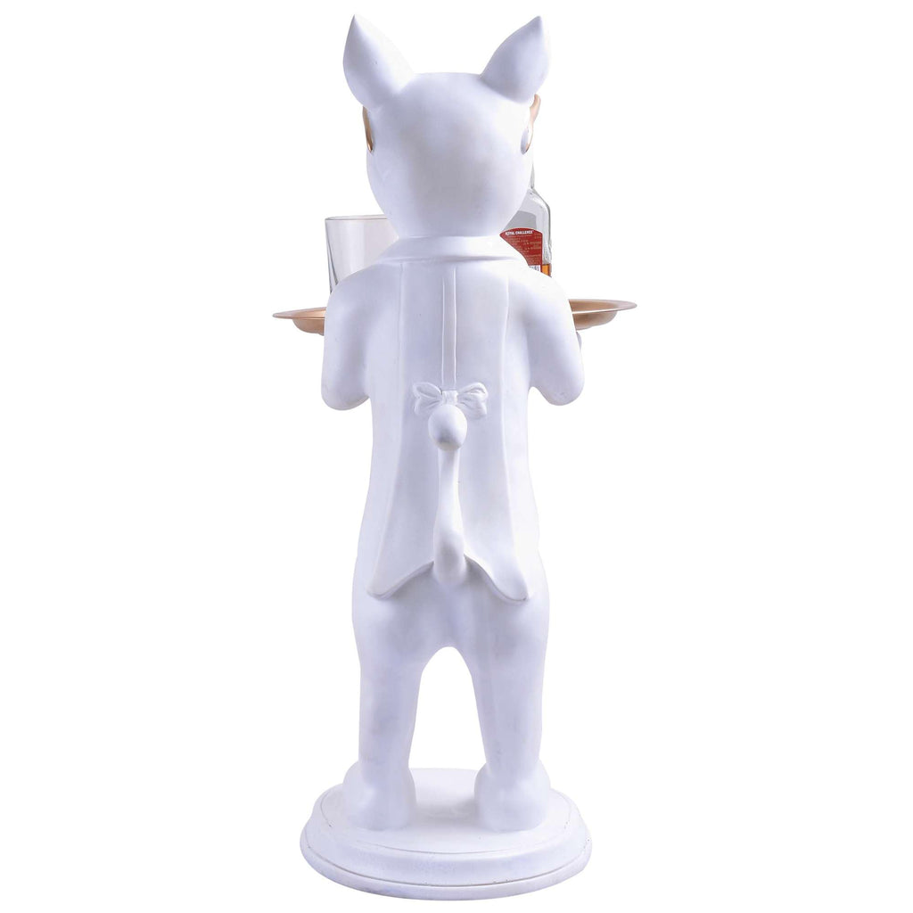kainshraq Noor Cool Dog Showpiece with Plate for Home Décor Item | Kitchen,Bedroom,Office,Dinning Table Decorative Item -09