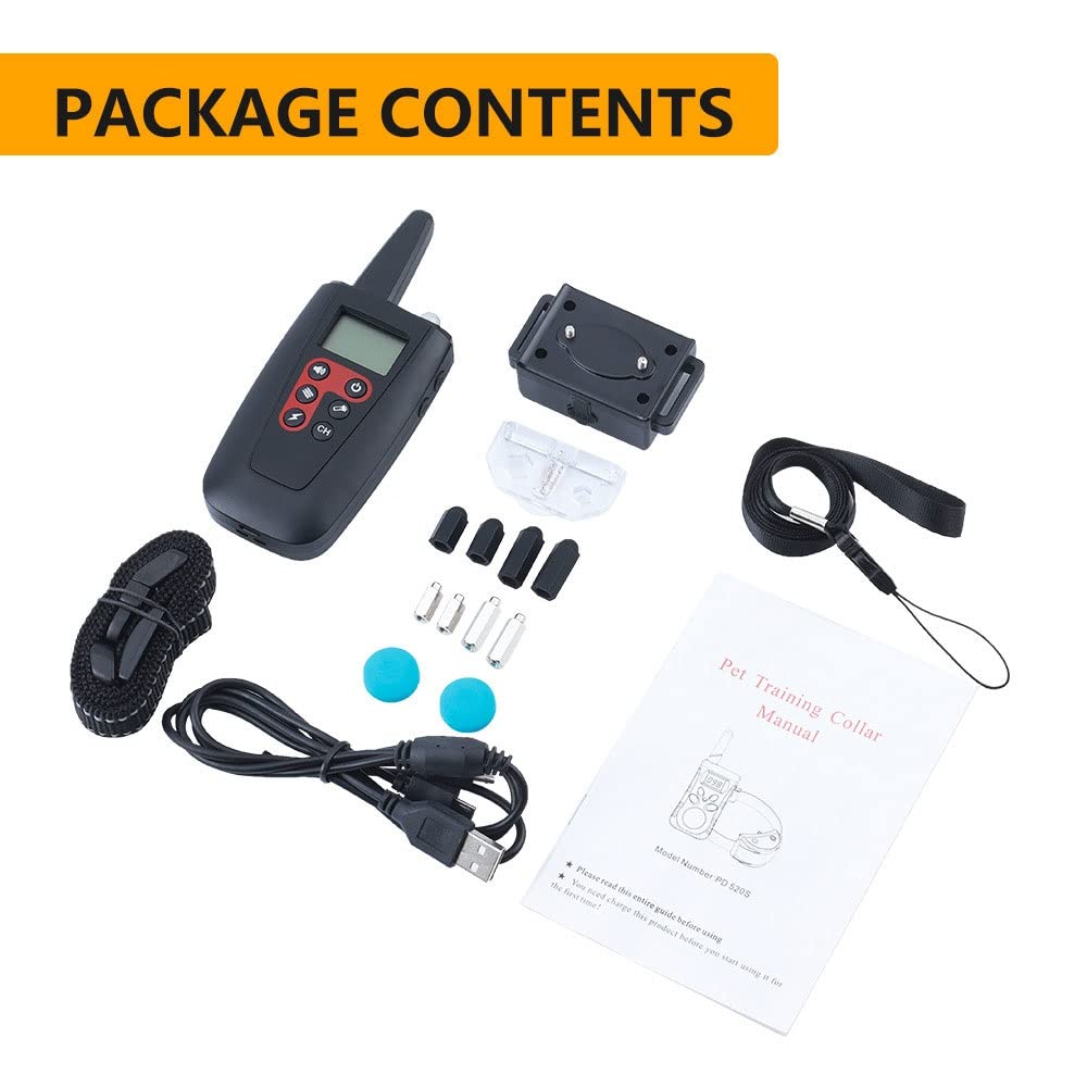 Anti-Barking Collar Rechargeable Waterproof Dog Training Collar with Remote Anti-Barking Device