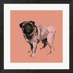 A Very Pop Modern Dog VII by Cartissi Canvas Art Wall Picture, Museum Wrapped with Black Sides, 18 x 18 inches
