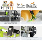 All Terrain Dog Wheelchair for Back Legs - 2-Wheel Pet Mobility Aid, Adjustable Lightweight Dog Leg Brace, Hip Support for Active Dogs, Enhance Pet Mobility