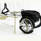 Dog Traction Harness for Pulling Cart, Adjustable Dog Cart Harness with Stainless Steel Pull Rods, Quick Release Buckle, Working Dog Harness for Yard Work, Camping, Groceries(S)