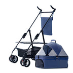 Pet Strollers Animal Stroller Pet Stroller Dog Cat Teddy Baby Stroller Pet Dog Stroller Lightweight Detachable Cage Folding Pet Stroller Medium(G,A)