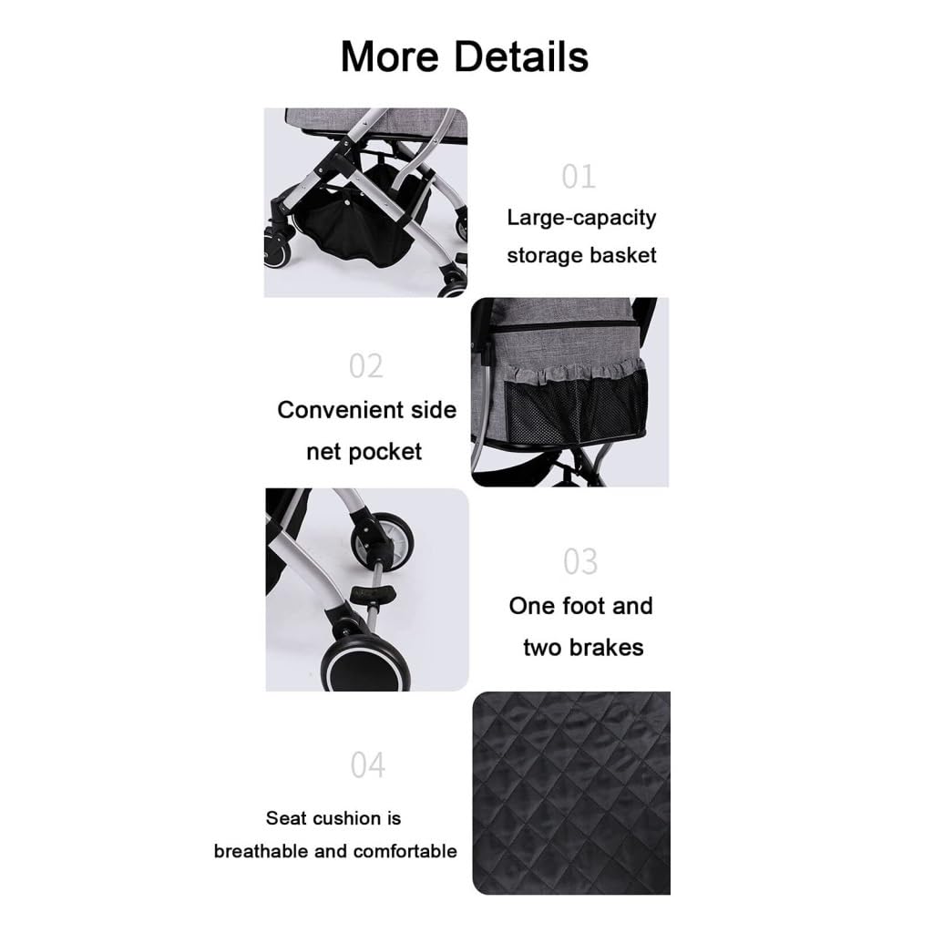 Pet Strollers Pet Stroller Four-Wheel Small and Medium-Sized Dog Stroller Cradle Detached Stroller Outdoor Pet Stroller Pet Stroller Medium(Black)