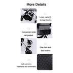 Pet Strollers Pet Stroller Four-Wheel Small and Medium-Sized Dog Stroller Cradle Detached Stroller Outdoor Pet Stroller Pet Stroller Medium(Black)