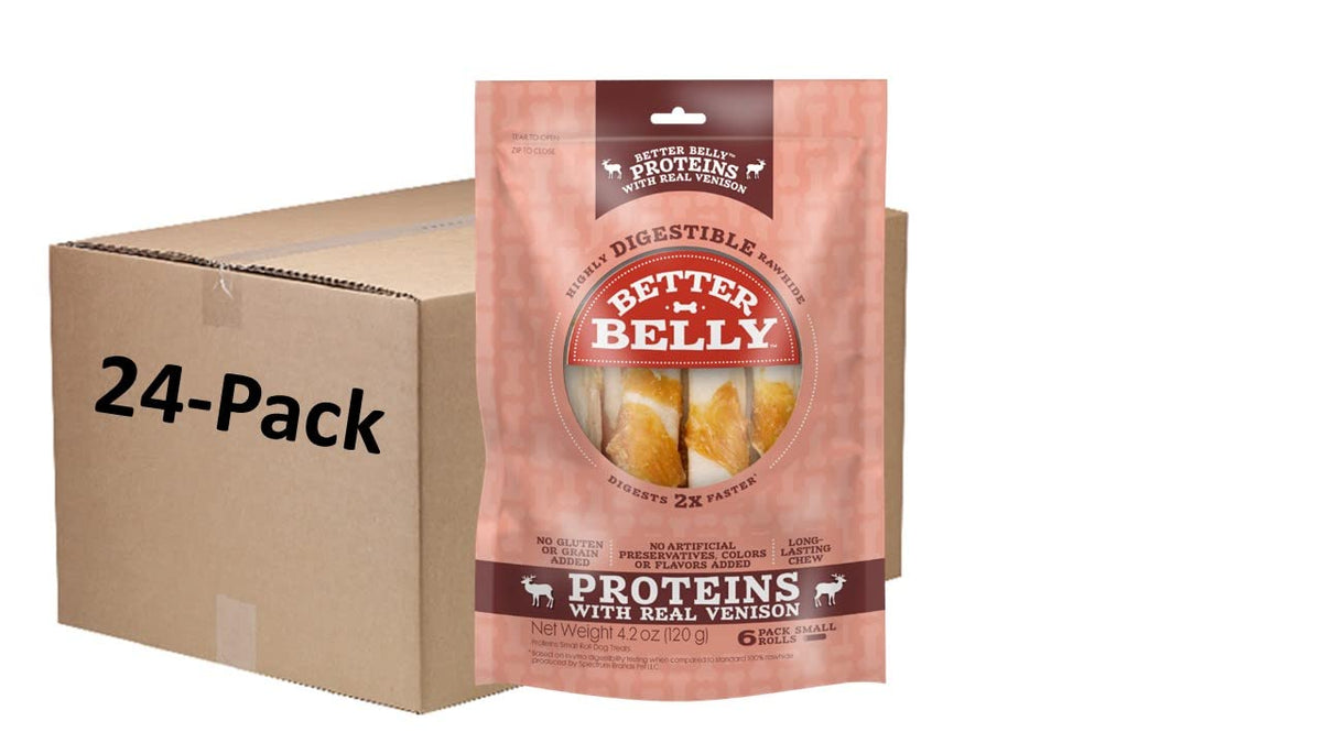 Better Belly Proteins Roll Highly Digestible Dog Treats, 6 Count (24 Pack)