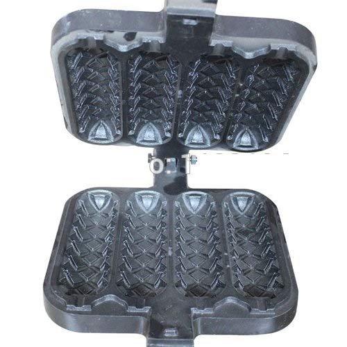 4pcs Commercial Use Non-stick LPG Gas Lolly Waffle Dog Machine Maker Baker & Stainless Steel Holder Stand