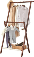 Space Saving Pet Clothes Garment Rack Foldable Wooden Dog Clothing Rack Baby Kids Clothes Rack Double Pole Dress Up Rack Entryway Bedroom (Size : 70cm)