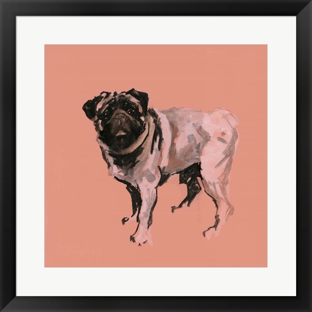 A Very Pop Modern Dog VII by Cartissi Canvas Art Wall Picture, Museum Wrapped with Black Sides, 18 x 18 inches