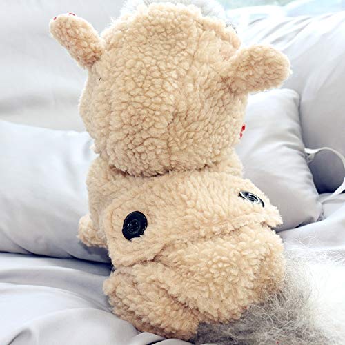 Winter Dog Clothes Hoodie Coat Four-Legged Cotton Coat Thicken Warm Clothes for Small Dogs Jacket Coat Puppy Sweater Dogs Pets (Color : Beige Size : Medium) (Beige XX)