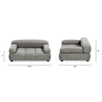 Marcel Upholstered Modern Pet Bed, Small to Medium Dog or Cat Uptown Gray Performance Velvet