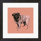 A Very Pop Modern Dog VII by Cartissi Canvas Art Wall Picture, Museum Wrapped with Black Sides, 18 x 18 inches