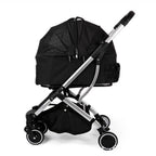 Pet Strollers Pet Stroller Four-Wheel Small and Medium-Sized Dog Stroller Cradle Detached Stroller Outdoor Pet Stroller Pet Stroller Medium(Black)