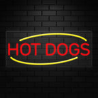 Hot Dogs Neon Sign for Retail Displays | Value priced LED Flex Neon | Electronic Light Up LED Sign for Windows/Walls | 32"W x 13"H x 1"D