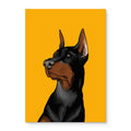 20 x 28 Inch | Dobermann | contemporary dog art animal artwork pet portrait dog lover gift Original Handmade Modern Abstract Oil Canvas Painting Wall Artwork