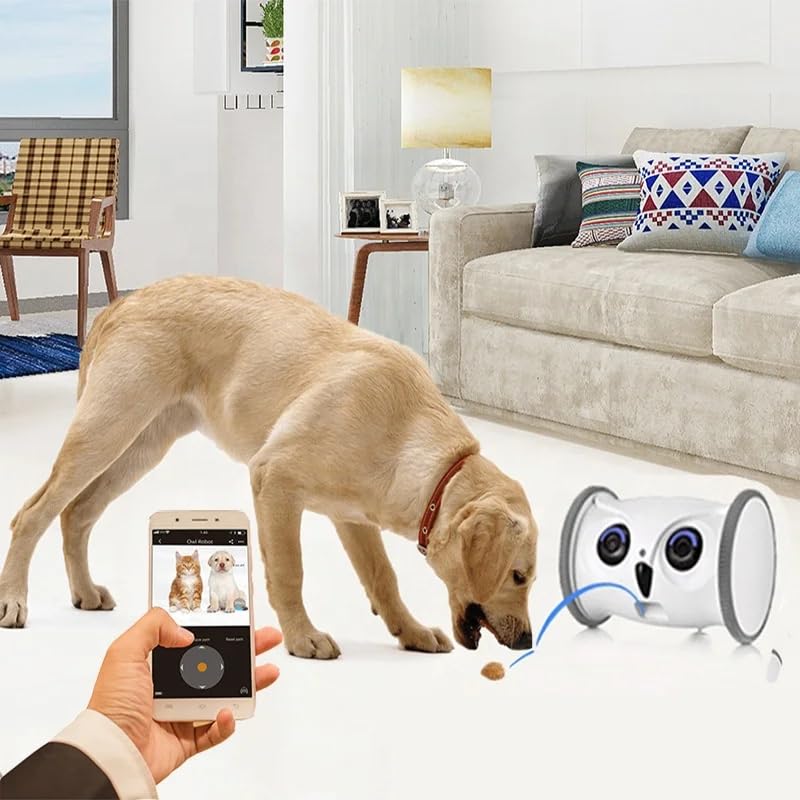 Interactive Rolling Pet Toy, Smart Moving Owl Toy for Cats & Dogs, Automatic Indoor Play Toy for Boredom Relief