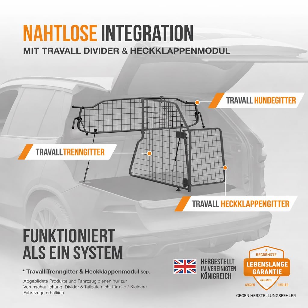 Travall Dog Barrier Compatible with Suzuki Vitara (2015-Current) Vehicle Specific Trunk Guard Tailored Fit Luggage Pet Barrier Separator Heavy Duty Powder Coated Steel