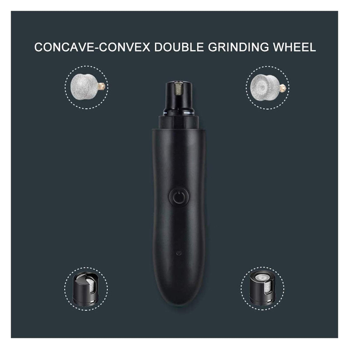 Dog Nail Grinder Rechargeable Dog Nail Clipper with Low Noise 2 Speed Regulation Pet Nail Trimmer Paws Grooming Smoothing Claw Care for Small Medium Large Dogs Cats