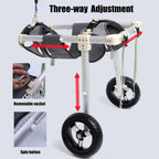 Adjustable 2 Wheels Dog Wheelchair for Back Leg, Dog Mobility Support Cart Suitable for Various Terrains, Doggie Rehabilitation Cart Leg Brace(Size XXL)