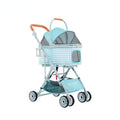 Pet Stroller, Foldable Travel Reinforced Aluminium Frame Detachable Pet Stroller 3 in 1 for Cats and Dogs (Green)