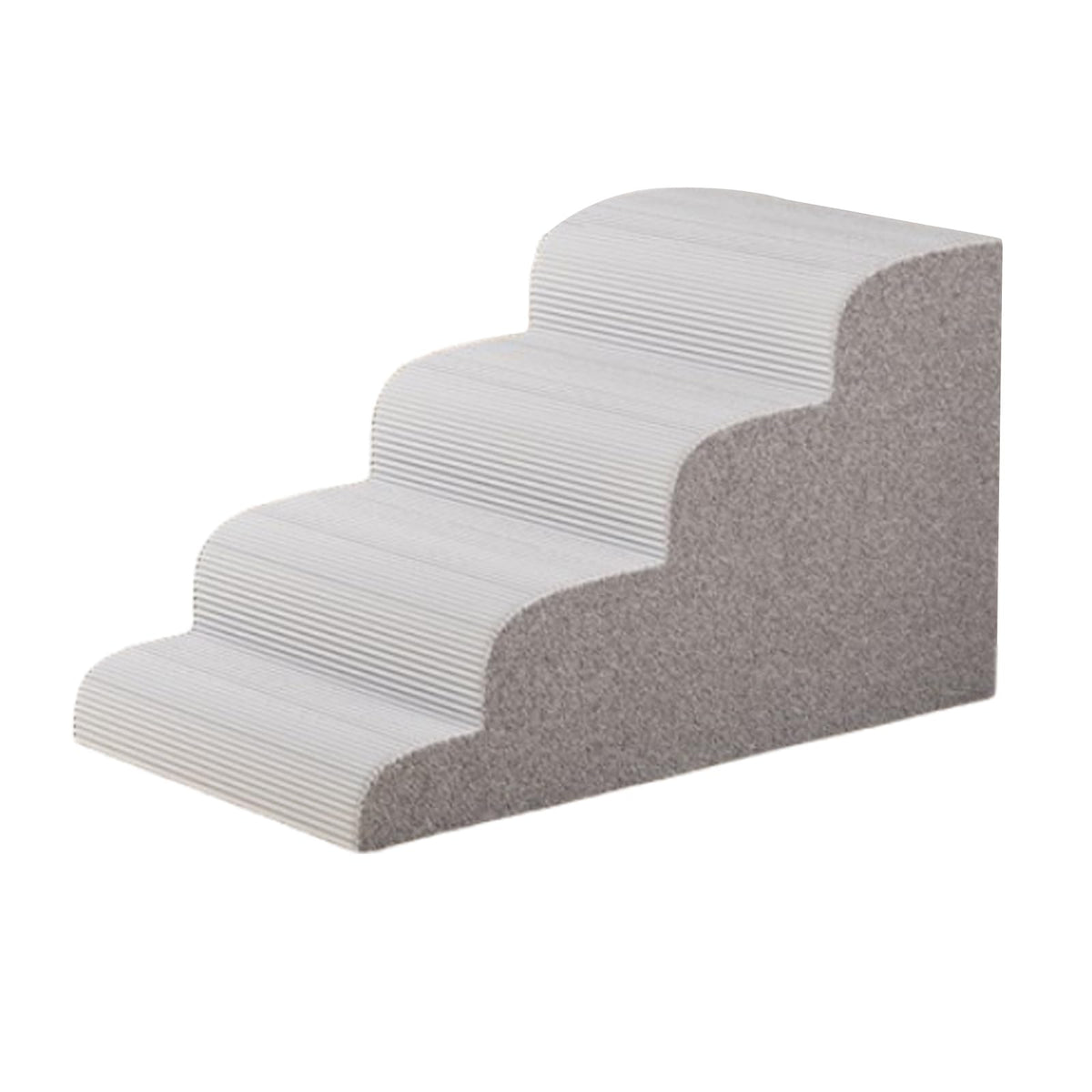 Dog Stairs for Small Dogs, 3-Step Wide Pet Step for High Bed or Couch, Curved Pet Ramps for Cats with High-Density Foam and Washable Cover,B,5th Floor