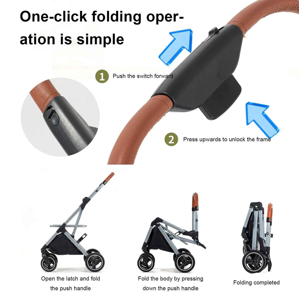 Foldable Pet Stroller, 3 in 1 Dog Stroller with Removable Carrier, 4 Wheels Cat Strollers with Cup Holder and Storage Basket for Small Medium Dogs and Cats,Green