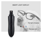 Dog Nail Grinder Rechargeable Dog Nail Clipper with Low Noise 2 Speed Regulation Pet Nail Trimmer Paws Grooming Smoothing Claw Care for Small Medium Large Dogs Cats
