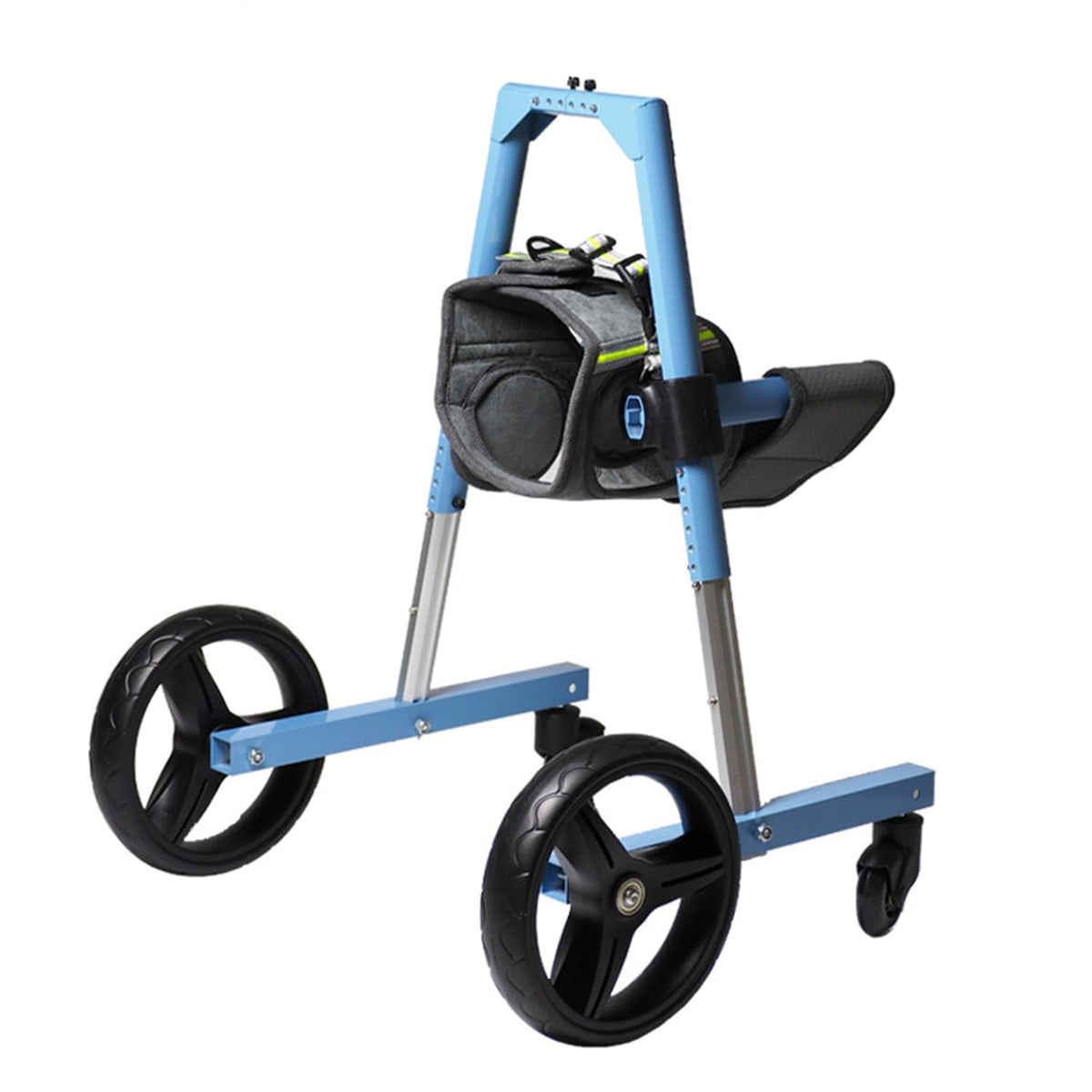 Dog Wheelchair,Full Support Doggy Mobility Aid Front/Back Cart Pet Leg Brace and Hip Support Adjustable,Walk Assistant for Front Injured/Paralyzed,Easy Assemble(Size:L,Color:Blue)