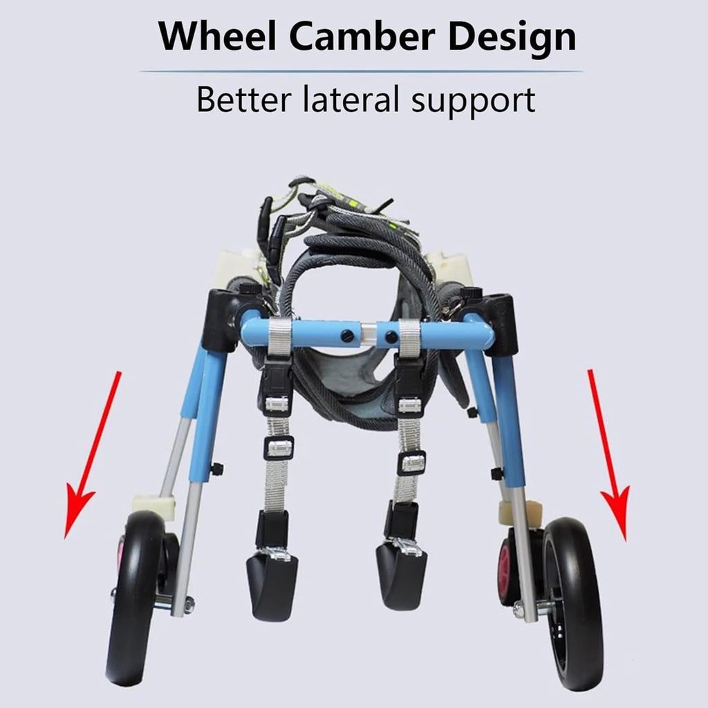 Adjustable Dog Wheelchair for Mum & Dogs 4 Wheel li Aid for Rear Legs Pet Support for Cats & Rabbits(Large)