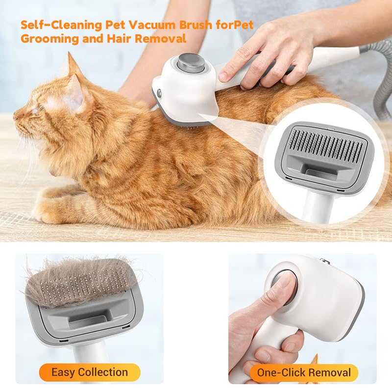 ZMMO Pet Grooming Vacuum, 6-in-1 Dog Grooming Kit with 3 Suction Modes and Large Capacity Dust Cup, Ideal for Dog Owners, Unisex Adult, Pets