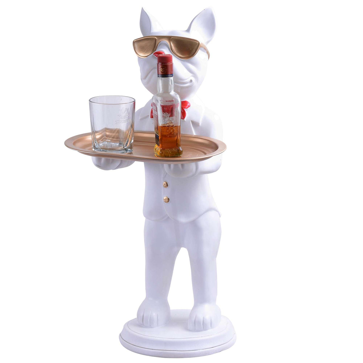 saijas Cool Dog Showpiece with Plate for Home Décor Item | Kitchen,Bedroom,Office,Dinning Table Decorative Item -09