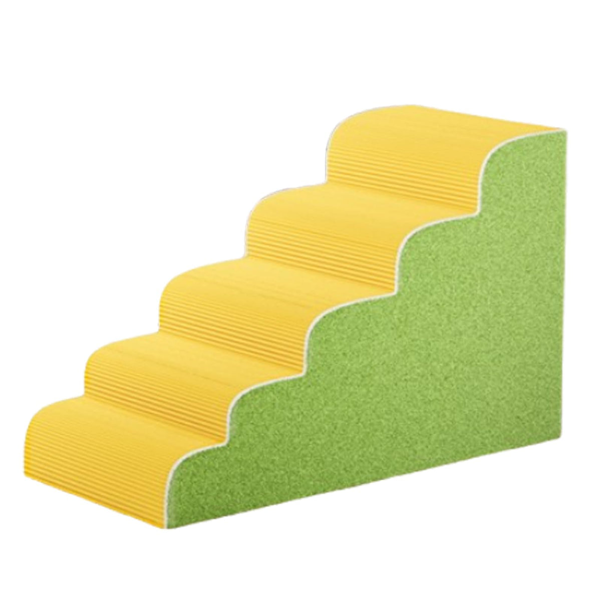 Dog Stairs for Small Dogs, 3-Step Wide Pet Step for High Bed or Couch, Curved Pet Ramps for Cats with High-Density Foam and Washable Cover,B,5th Floor