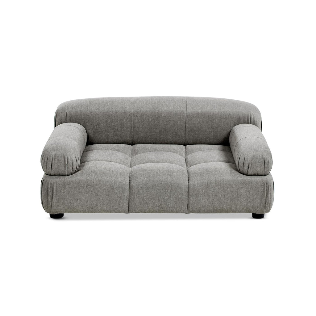 Marcel Upholstered Modern Pet Bed, Small to Medium Dog or Cat Uptown Gray Performance Velvet