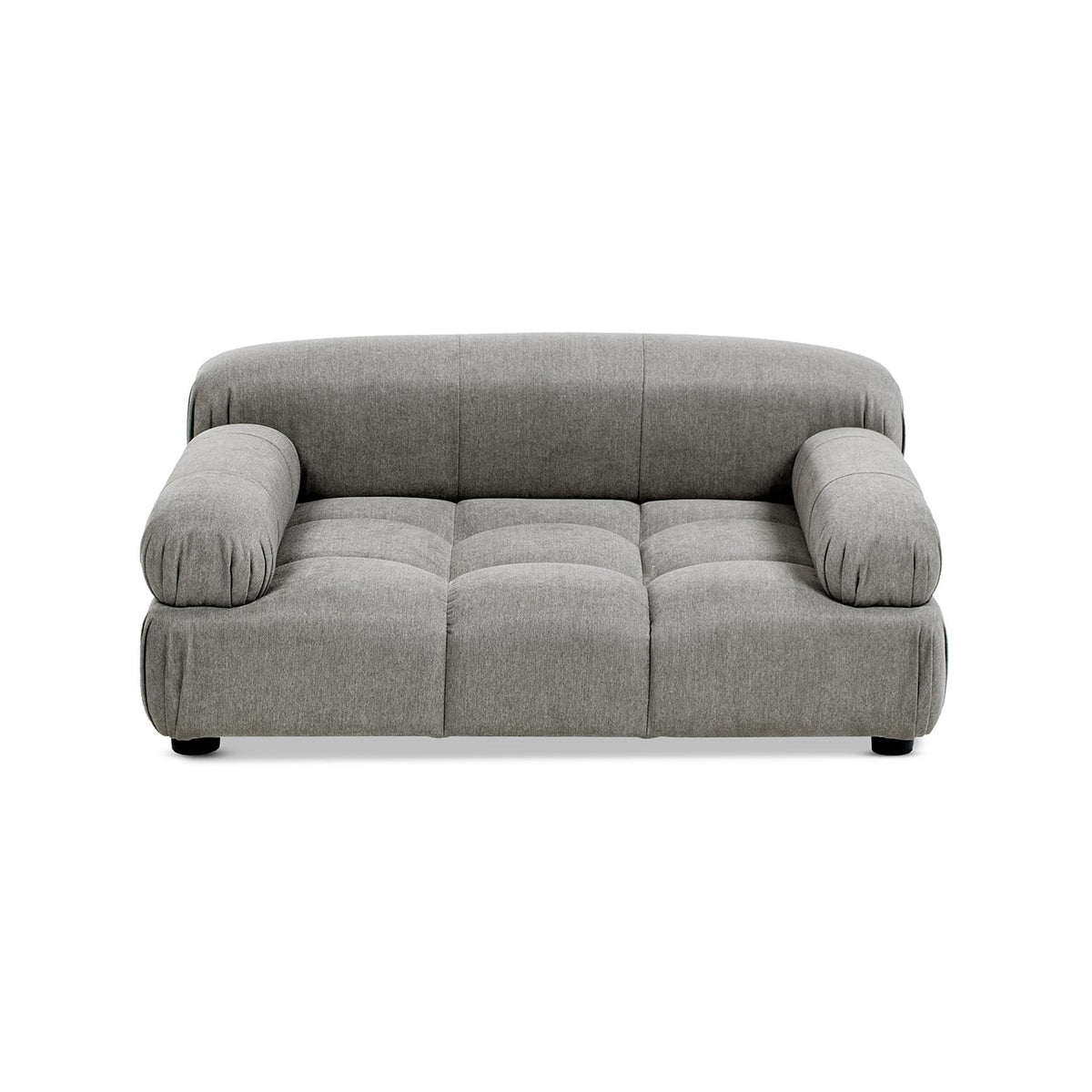 Marcel Upholstered Modern Pet Bed, Small to Medium Dog or Cat Uptown Gray Performance Velvet
