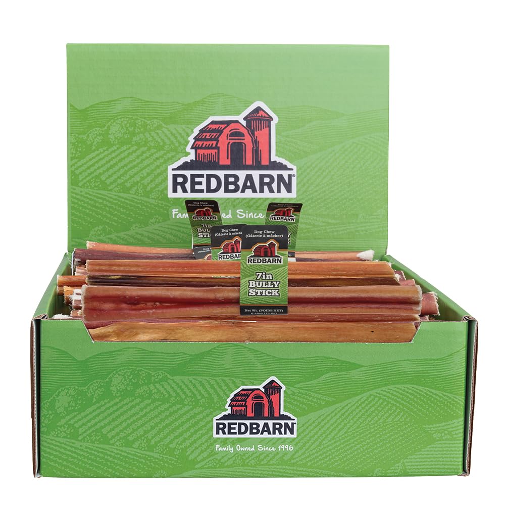 Redbarn 12" Bully Sticks 100% Natural Beef Dog Chew Rawhide Free Case of 35
