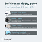 BrilliantPad Smart Self-Cleaning Indoor Dog Potty (Smartphone App + 1 Roll)