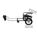 Dog Carts for Dogs to Pull People Dog Trailer with Harness Detachable Dogs Pull Carts Dog Walking Carts Can Carry People for Small Medium Large Dogs, Load Capacity 100kg(Size:22lb-88lb)