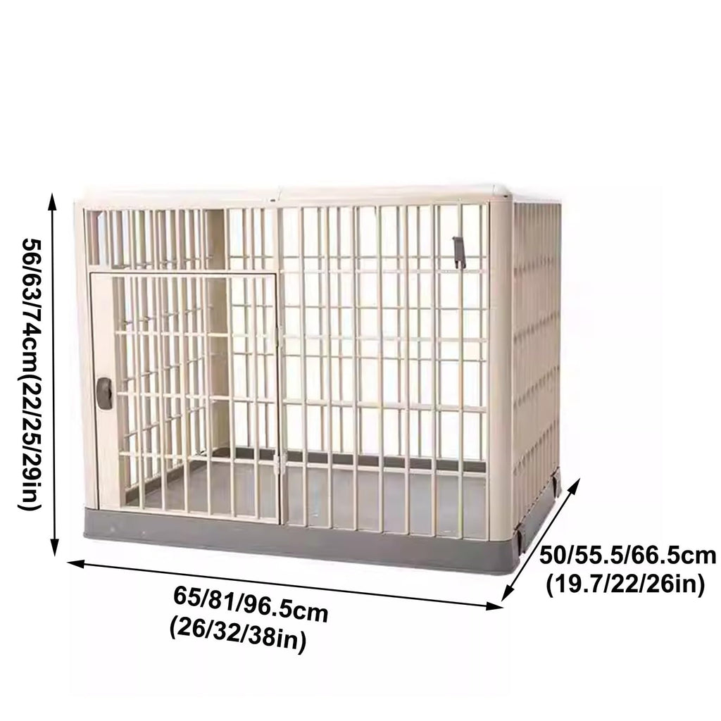 Four Seasons Universal Dog Crate, Small and Medium-Sized Dog Crate, Indoor Resin pet Crate, can be rotated 360 °, Move The Position at Will, PP Material, no Noise, Suitable for Indoor(Large)