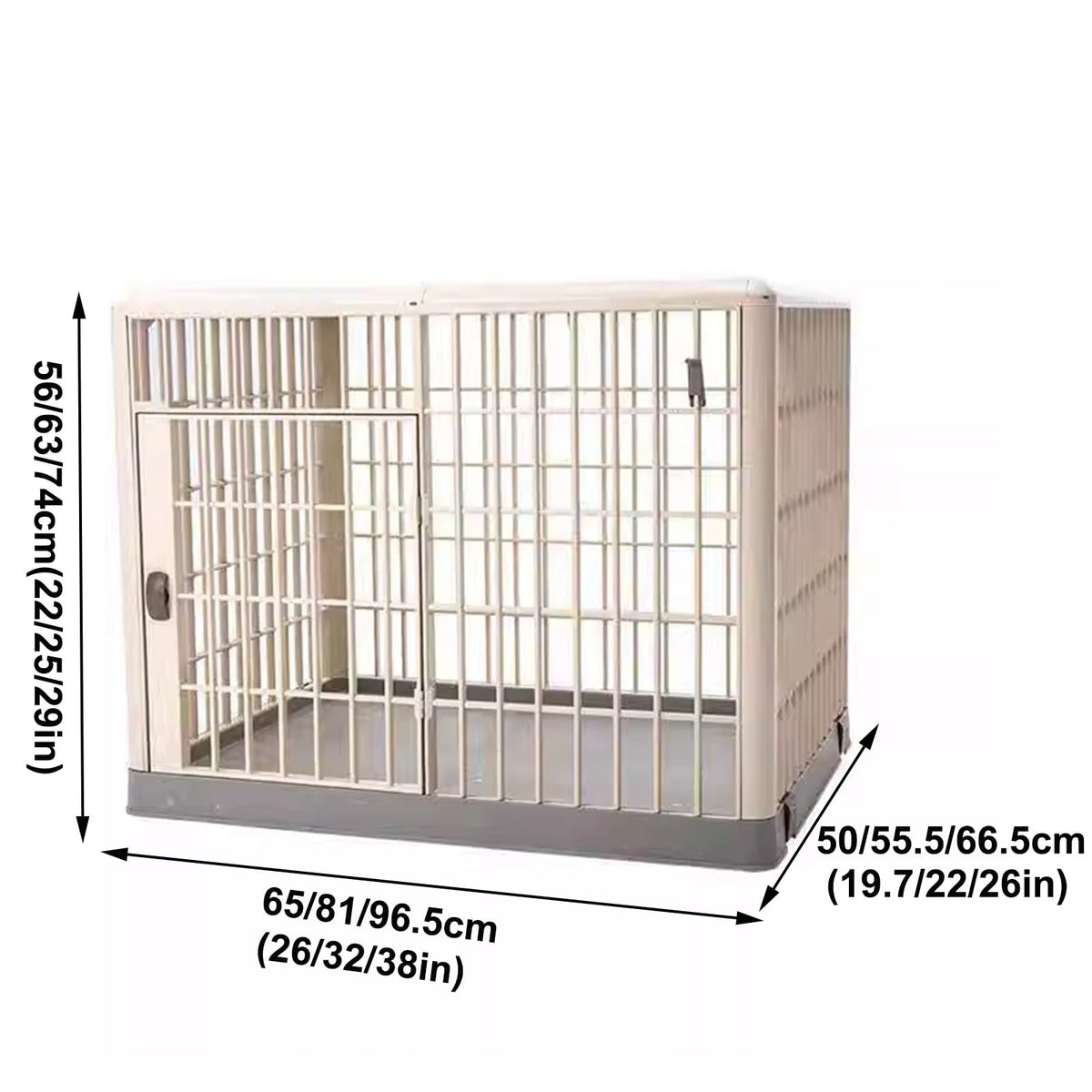 Four Seasons Universal Dog Crate, Small and Medium-Sized Dog Crate, Indoor Resin pet Crate, can be rotated 360 °, Move The Position at Will, PP Material, no Noise, Suitable for Indoor(Large)
