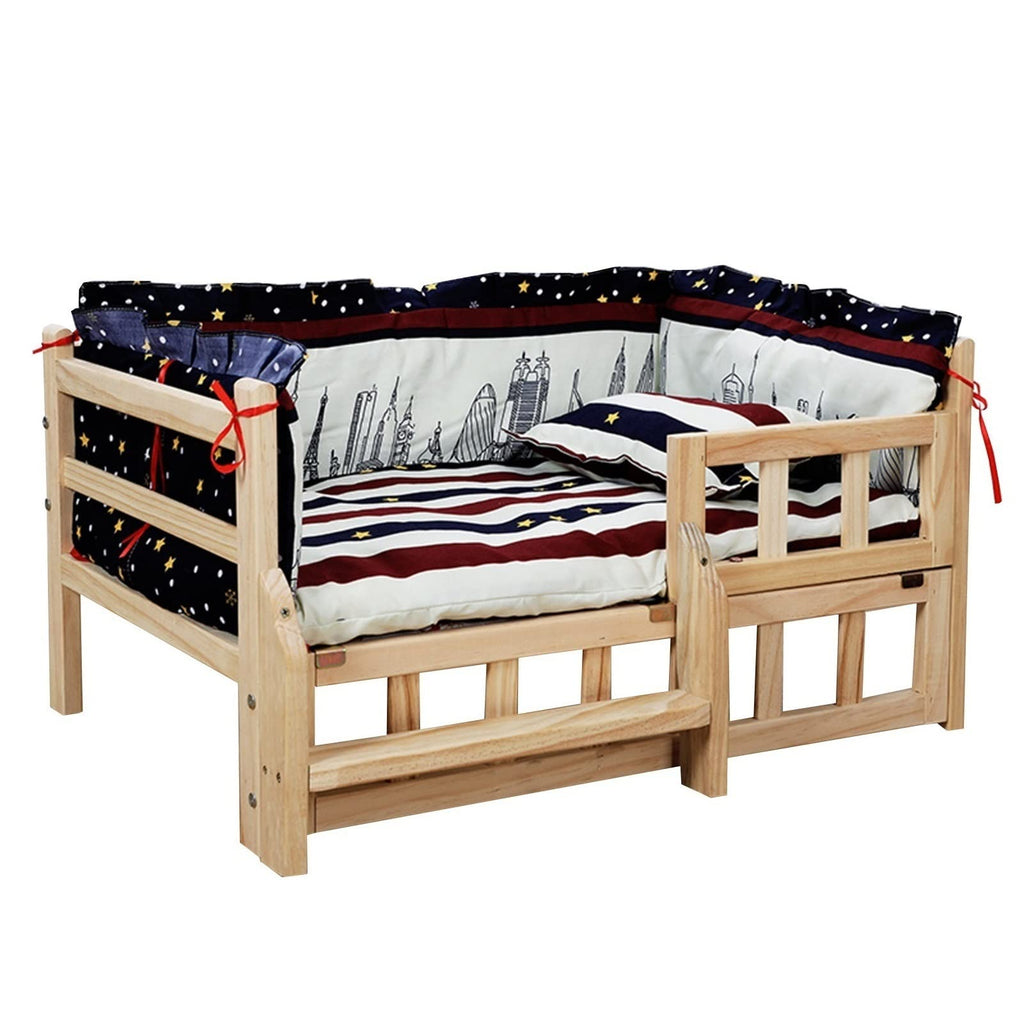 CMYUN Small/Medium/Large Pets Bed with Stripe Pattern, Indoor Outdoor Training Comfortable Dogs Couch Sofa, for Pets Within 40 Kg / 88 Lbs (Color : Style3, Size : XL112x64x38cm/44x25x15)
