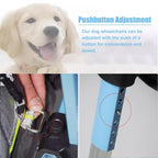 Dog Wheelchair,Full Support Doggy Mobility Aid Front/Back Cart Pet Leg Brace and Hip Support Adjustable,Walk Assistant for Front Injured/Paralyzed,Easy Assemble(Size:L,Color:Blue)