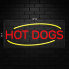 Hot Dogs Neon Sign for Retail Displays | Value priced LED Flex Neon | Electronic Light Up LED Sign for Windows/Walls | 32"W x 13"H x 1"D