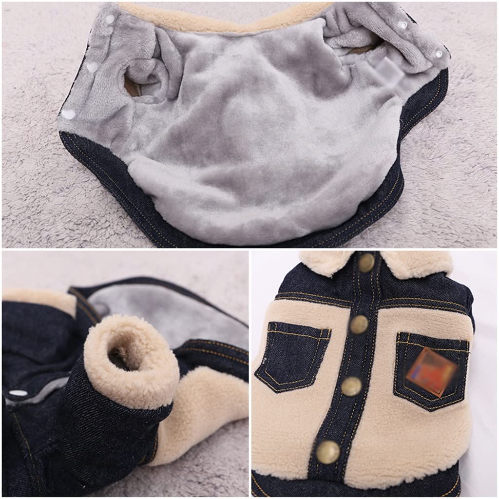 Dog Coat Jacket Winter Dog Clothes Thicken Warm Pet Outfit Pomeranian Bichon Poodle Schnauzer Welsh Corgi Clothing (A L code)