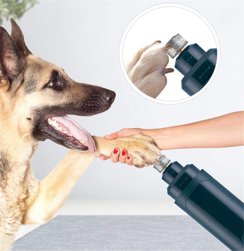 Pet Nail Grinder Ultra Quiet Electric Nail File to Trim & Smooth Pet Paws for Small/Medium/Large Dogs Cats with 2 Speeds Fast Grinding