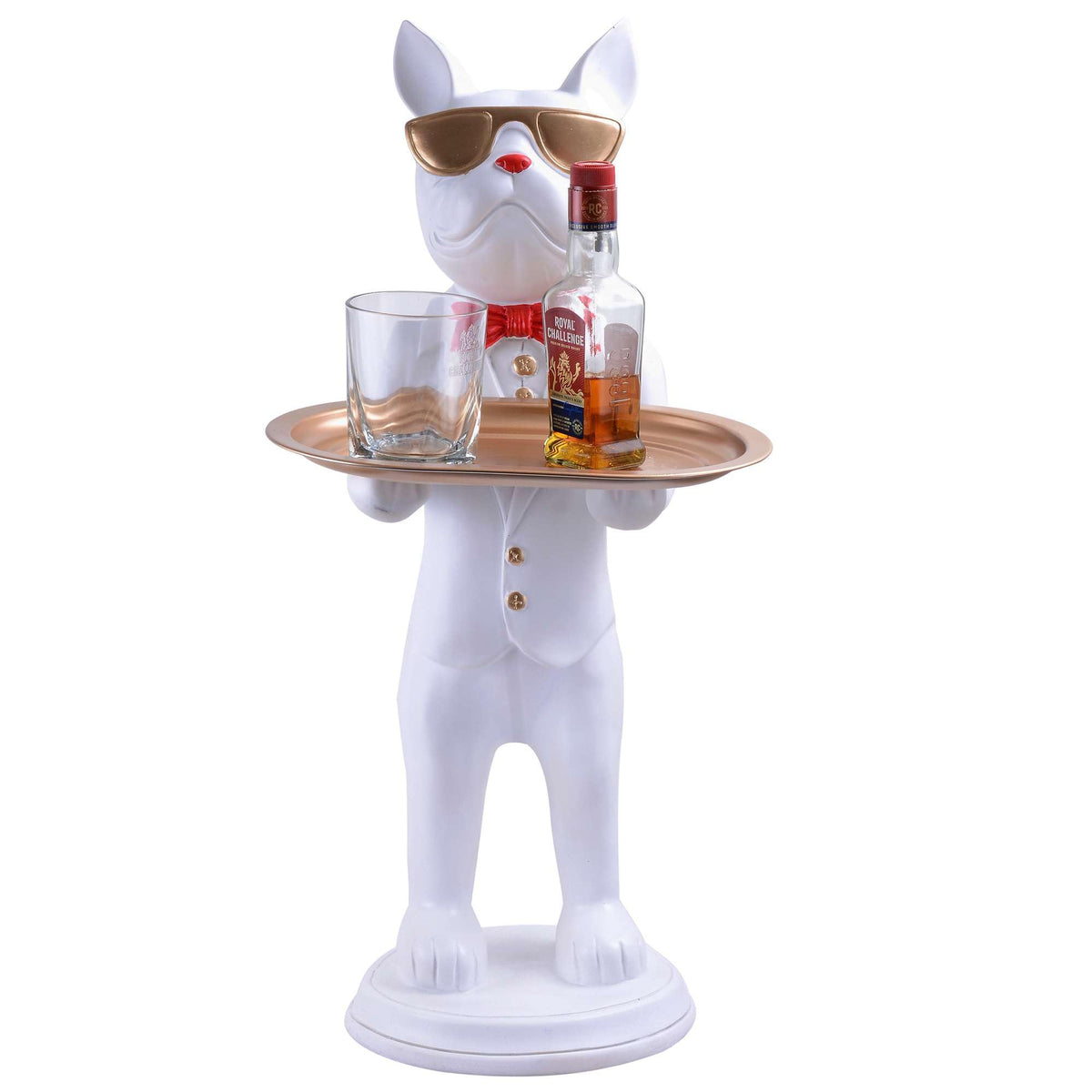 saijas Cool Dog Showpiece with Plate for Home Décor Item | Kitchen,Bedroom,Office,Dinning Table Decorative Item -09